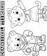Daniel Tiger Coloring Pages Kittycat Katerina Printable sketch template