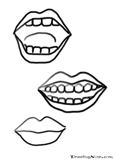 tongue  mouth coloring page coloring pages