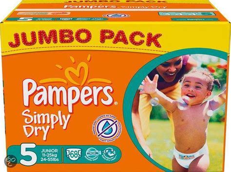 bolcom pampers simply dry luiers maat  jumbo pack st