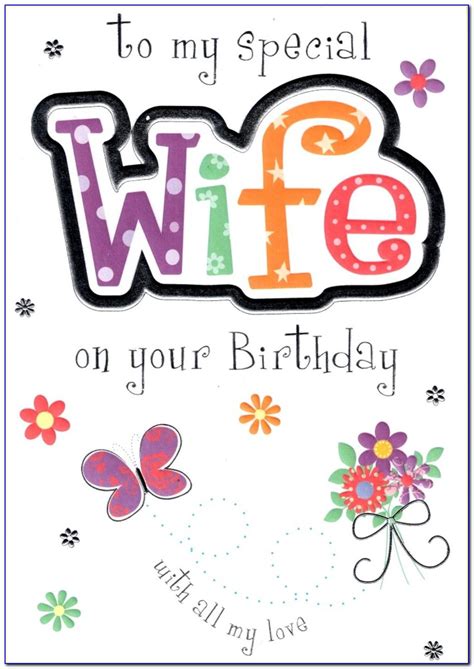 printable happy birthday cards  wife