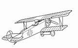 Coloring Pages Plane Ww1 Aircraft War Airplane Print Letadla Omalovanky Technique Fokker Size Vytisknuti Template sketch template