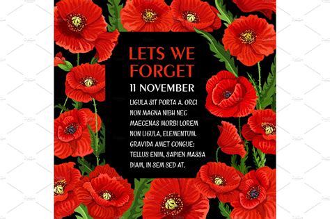 remembrance day  november vector poppy poster creative daddy