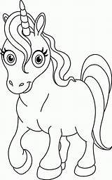 Coloring Unicorn Printable Pages Clipart Library Cute sketch template