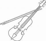 Violin Clip Colorable Coloring Sweetclipart sketch template
