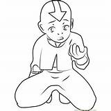 Aang Coloring Nervous Avatar Last Pages Airbender Airbending Coloringpages101 sketch template