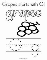 Grapes Letter Coloring Writing Starts Twistynoodle sketch template