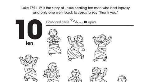 jesus heals  lepers activity sheets