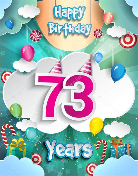 years birthday design greeting cards poster gift boxes balloons design