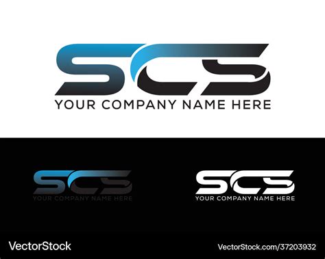 scs logo  icon design royalty  vector image