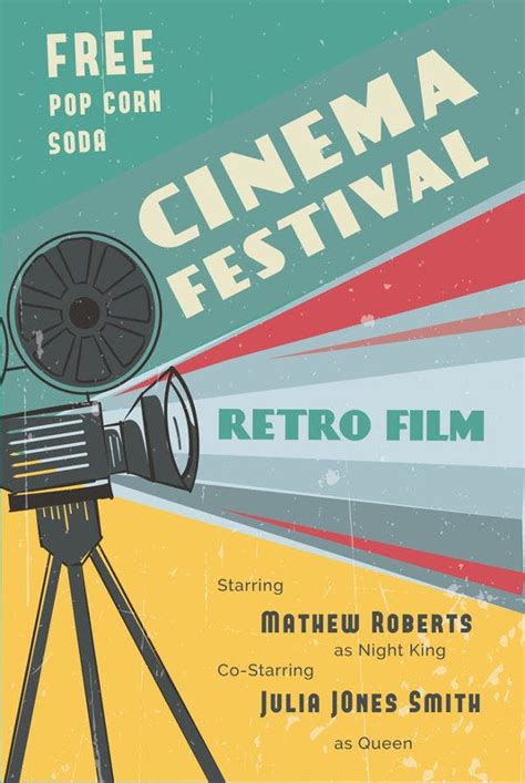 retro film posters gallery collection   templates