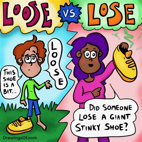 loose  lose whats  difference  correct spelling drawings