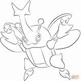 Pokemon Heracross Coloring Pages Lineart Printable Supercoloring Drawing Primal sketch template