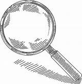 Loupe Lupa Magnifying Droit Banque Cliparts Icônes Tirage Animés sketch template