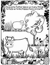 Heavenly Father Coloring Earth Happy Gave Many Things Lds Lesson Primary Printouts Help Together Hollyshome sketch template