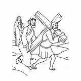 Jezus Kruis Draagt Kruisiging Bijbelse Cyrene Bijbelverhaal Pasen Arrestatie Aantal Gebeurtenissen Paasverhaal Lezen Leukvoorkids sketch template
