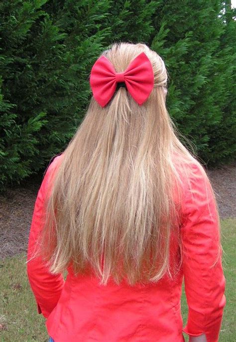 Pin By Cassie Horan On Headwear Red Hair Bow Hair Bows Girls Bows