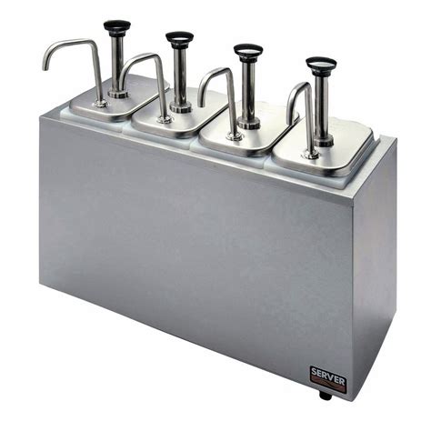 server rectangular  pump stainless steel condiment dispenser