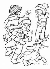 Coloring Pages Snow Winter Playing Children Hiver Drawing Boy Neve Clipart Dog Printable Na Seasons Print Kids Buddies Chiens Brincar sketch template