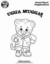 Neighborhood Rogers Mugga Ugga Colorir Kolorowanki Desenhos Tigre Dzieci Tigers Getdrawings Wqed sketch template