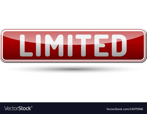 limited button royalty  vector image vectorstock