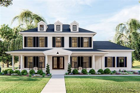 plan dj refreshing  bed southern colonial house plan colonial house exteriors colonial