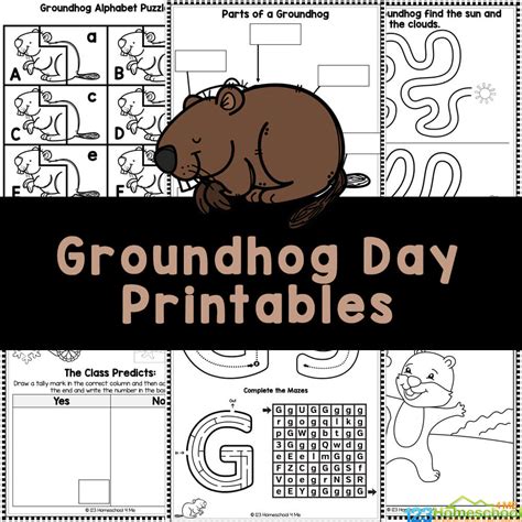 groundhog day printables worksheets fun home schooling blogs