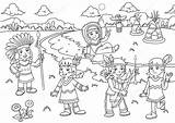 Indigenas Indigena Familia Venezuela Pueblos Venezolana Artesania Familias sketch template