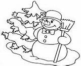 Snowman Coloring Pages Nose Printable Print Carrot sketch template