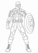 Captain America Coloring Pages Kids sketch template