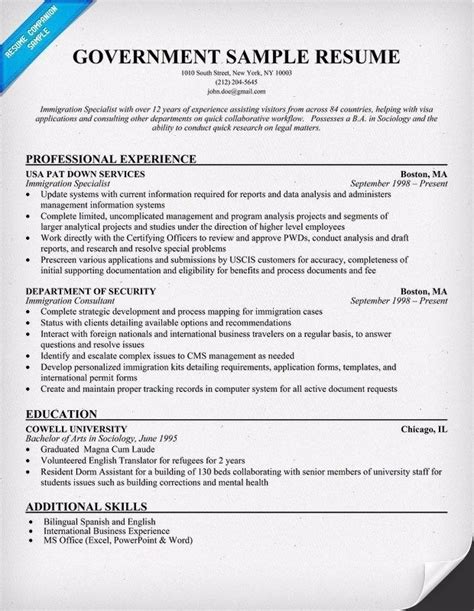 sample usajobs resume