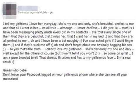 top 25 examples of people caught cheating on facebook and