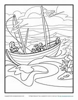 Coloring Paul Pages Shipwreck Apostle Bible Shipwrecked Storm School Sunday Barnabas Silas Missionary Crafts Kids Jesus Boat Craft Color Printable sketch template
