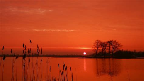 weerwoord koude zonsopkomst met warme kleuren