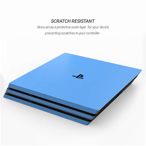 sony ps pro skin solid state blue  solid colors decalgirl