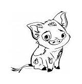 Pig Pua Coloring Pose Disney Wecoloringpage sketch template