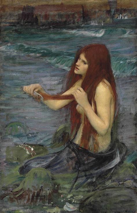 John William Waterhouse Sketch For A Mermaid Modifie