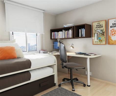 small bedroom desks   narrow bedroom space homesfeed