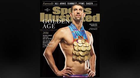 michael phelps appears on si with 23 medals on himself