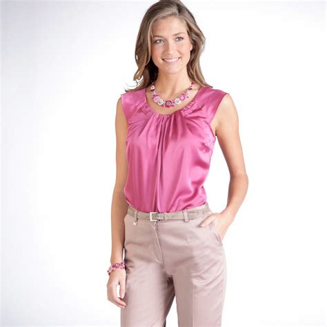 pink sleeveless satin blouse ejt flickr