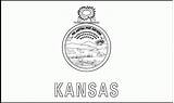 Kansas Flag State Line Coloring Drawing Drawings Pages Flages Wichita Shockers Flags Library Clipart Pdf Collection Paintingvalley Popular Template sketch template