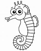 Coloring Seahorse Pages Topcoloringpages Animals Print sketch template
