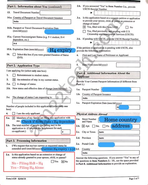 h4 visa application form ds 160