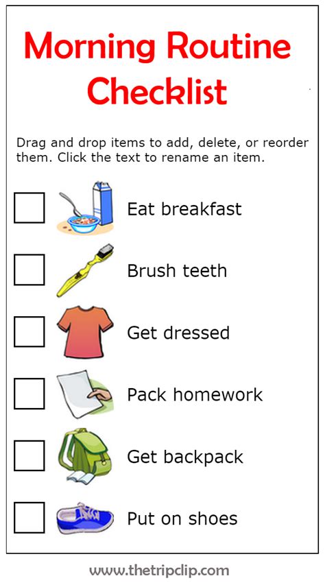 morning routine  lots   printable activities