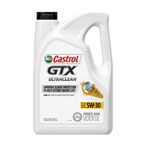 castrol gtx ultraclean   synthetic blend motor oil  quart