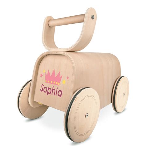 houten speelgoed loopauto met naam yoursurprise