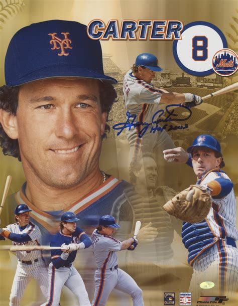 gary carter signed mets  photo inscribed hof  mead chasky hologram pristine auction