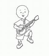 Coloring Caillou Popular sketch template