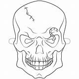 Teschio Skull Maschera Maschere Facile Colorat Desene Goosebumps Haunted Disegnare Supercoloring sketch template