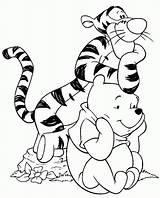 Coloring Cartoon Pages Printable Drawing Library Clipart Winnie Tigger Pooh sketch template