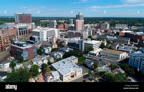 aerial view  downtown  brunswick  jersey stock photo alamy